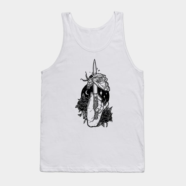 Moth and Dagger Tank Top by neomlei